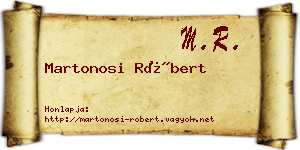 Martonosi Róbert névjegykártya