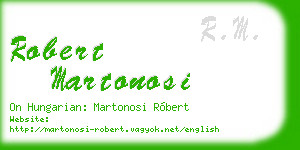 robert martonosi business card