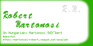 robert martonosi business card